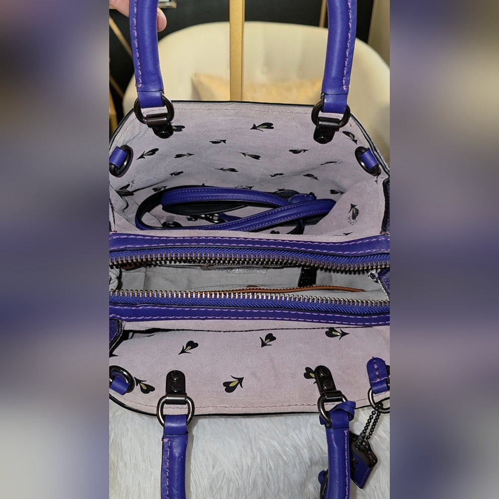Coach LIMITED EDITION Rogue 25 Disney Dark Fairy-Purple+Coach Minnie Charm & Bow - Picture 2 of 10